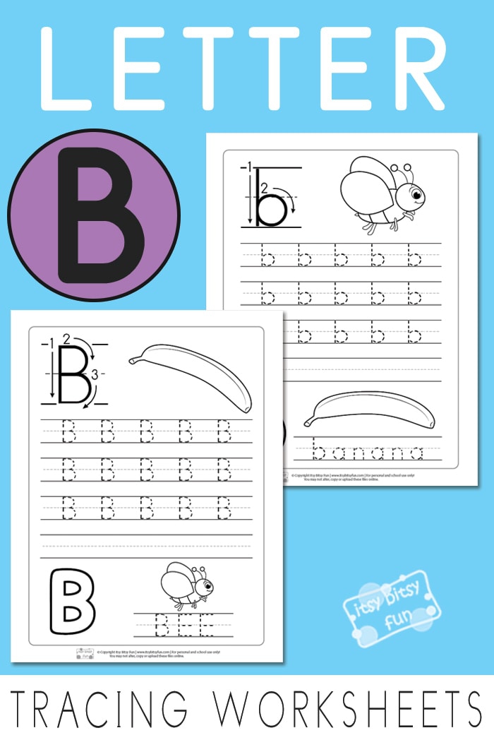 Letter B Tracing Worksheets