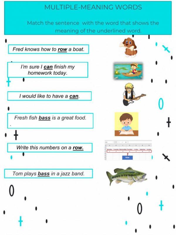 Multiple Meaning Words Worksheets 5th Grade