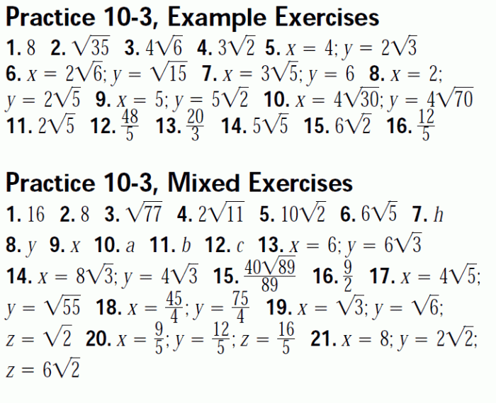 Practice Mixed Exercises Answers Algebra