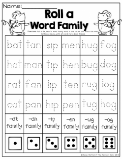 Trace The Word Family: -In Words