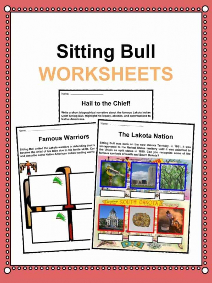 Sitting Bull The Indian Chief Facts Worksheets For Kids
