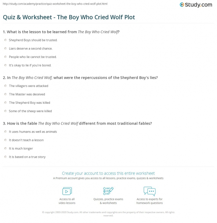The Boy Who Cried Wolf Multiple Choice Questions Aesop Infosubaorg