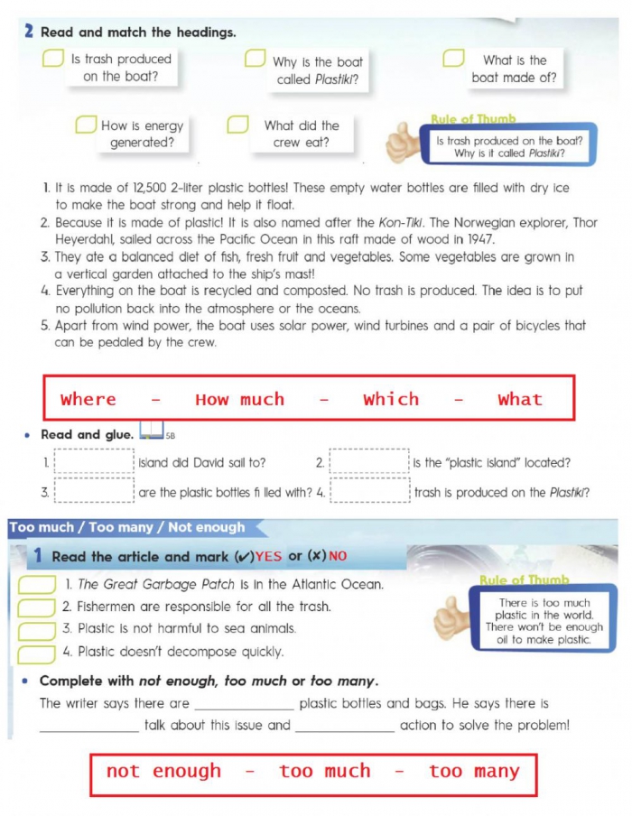 The Great Garbage Patch Worksheet