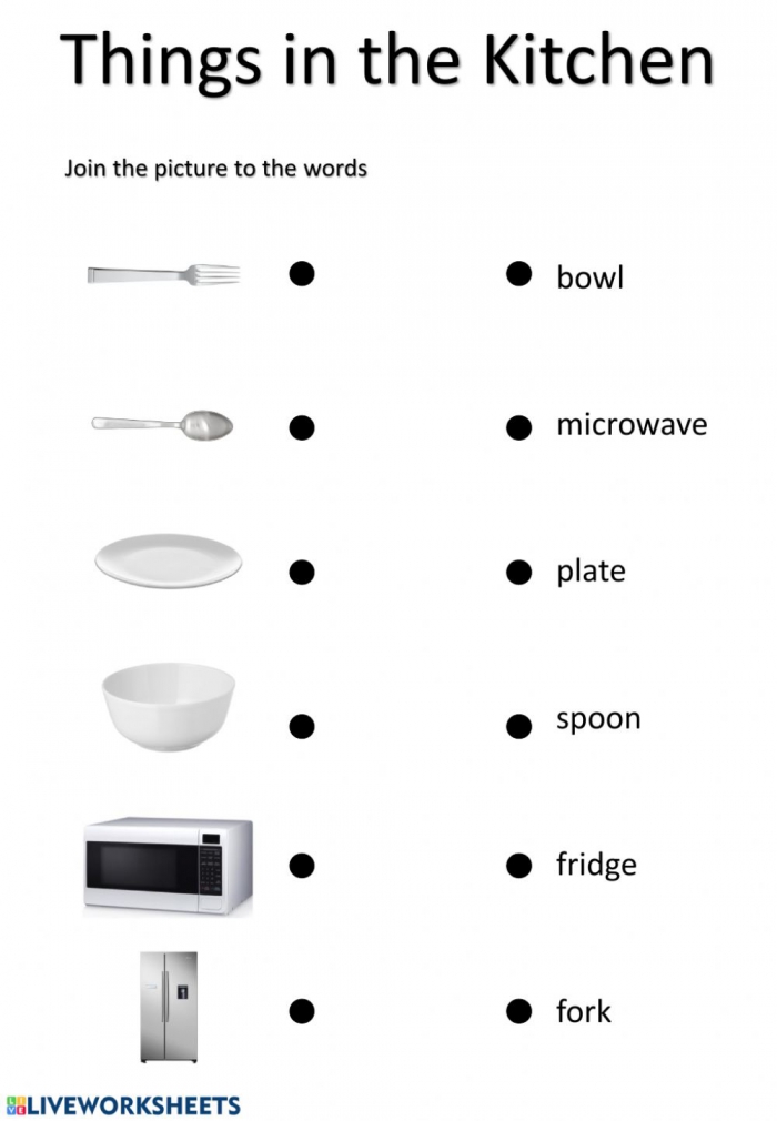 Things In The Kitchen Exercise
