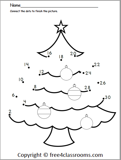 Free Christmas Counting By S Dot To Dot