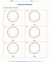 Telling Time Worksheets For St Grade