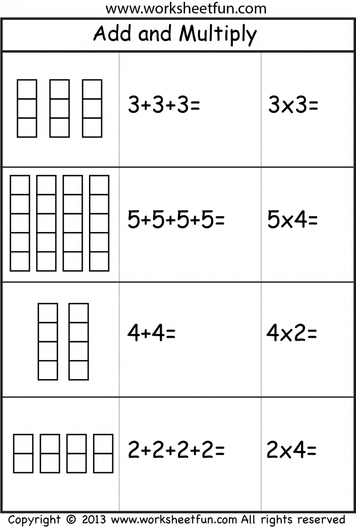 Multiplication – Add And Multiply – Repeated Addition
